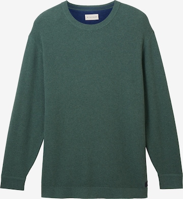 TOM TAILOR Men + Пуловер в зелено: отпред