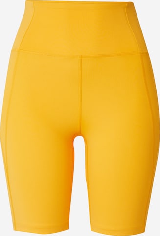 Girlfriend Collective Skinny Workout Pants in Yellow: front