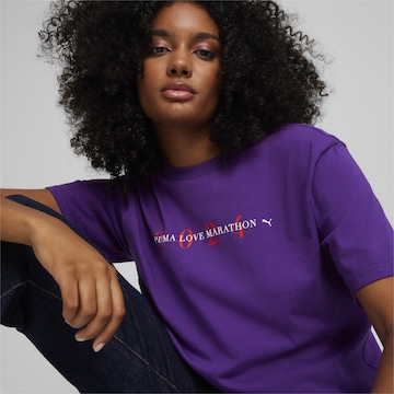 PUMA Performance Shirt 'Love Marathon Grafik' in Purple