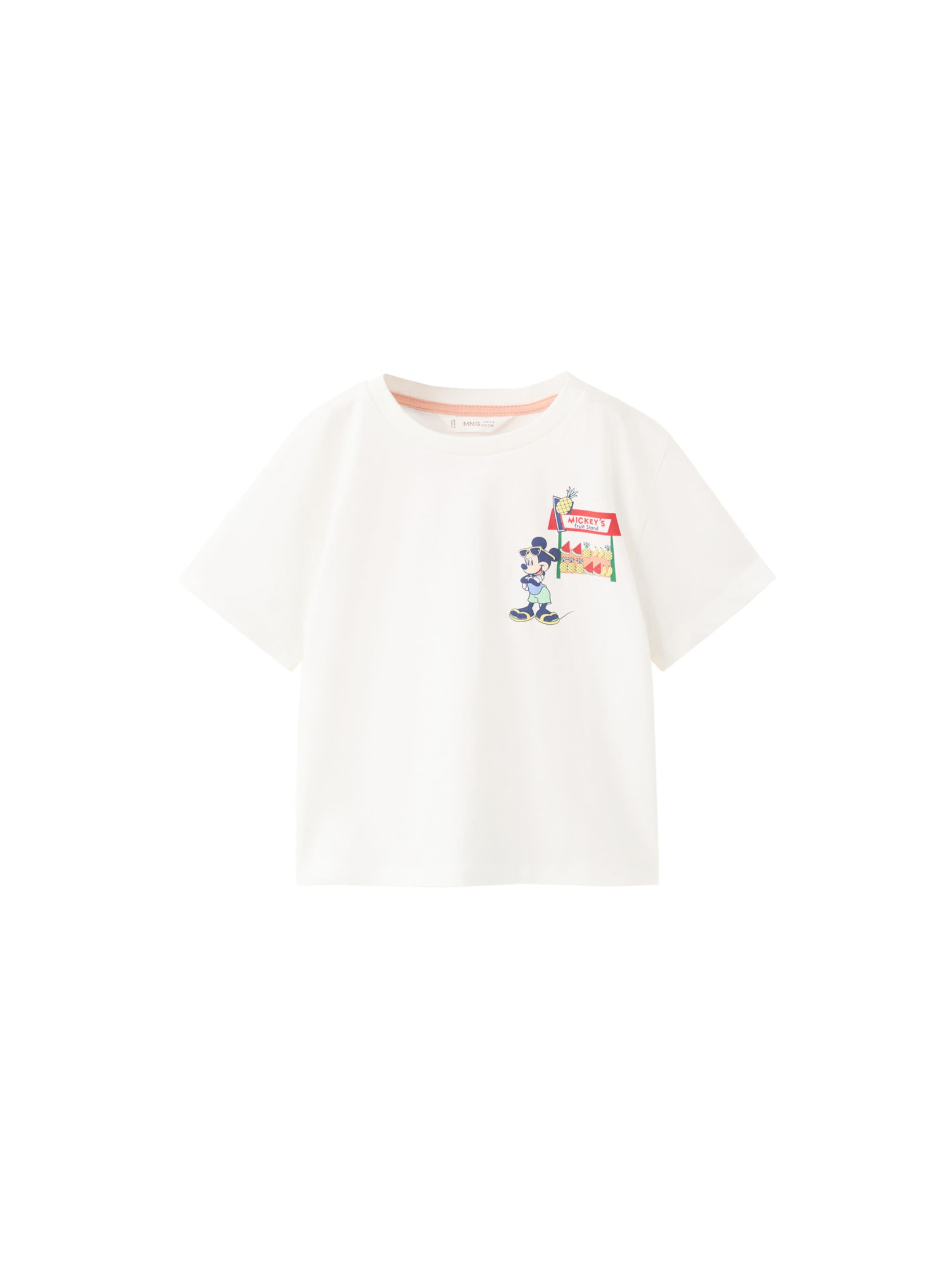 MANGO KIDS T-shirt 'MIMOUSE' i vit: framsida