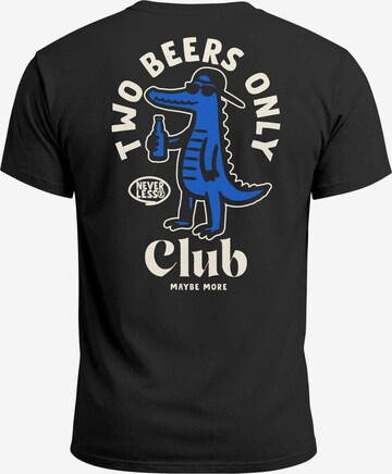 Neverless Shirt 'Two Beers only' in Schwarz: Vorderseite