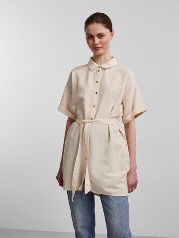 PIECES Blousejurk 'Sunna' in Beige: voorkant