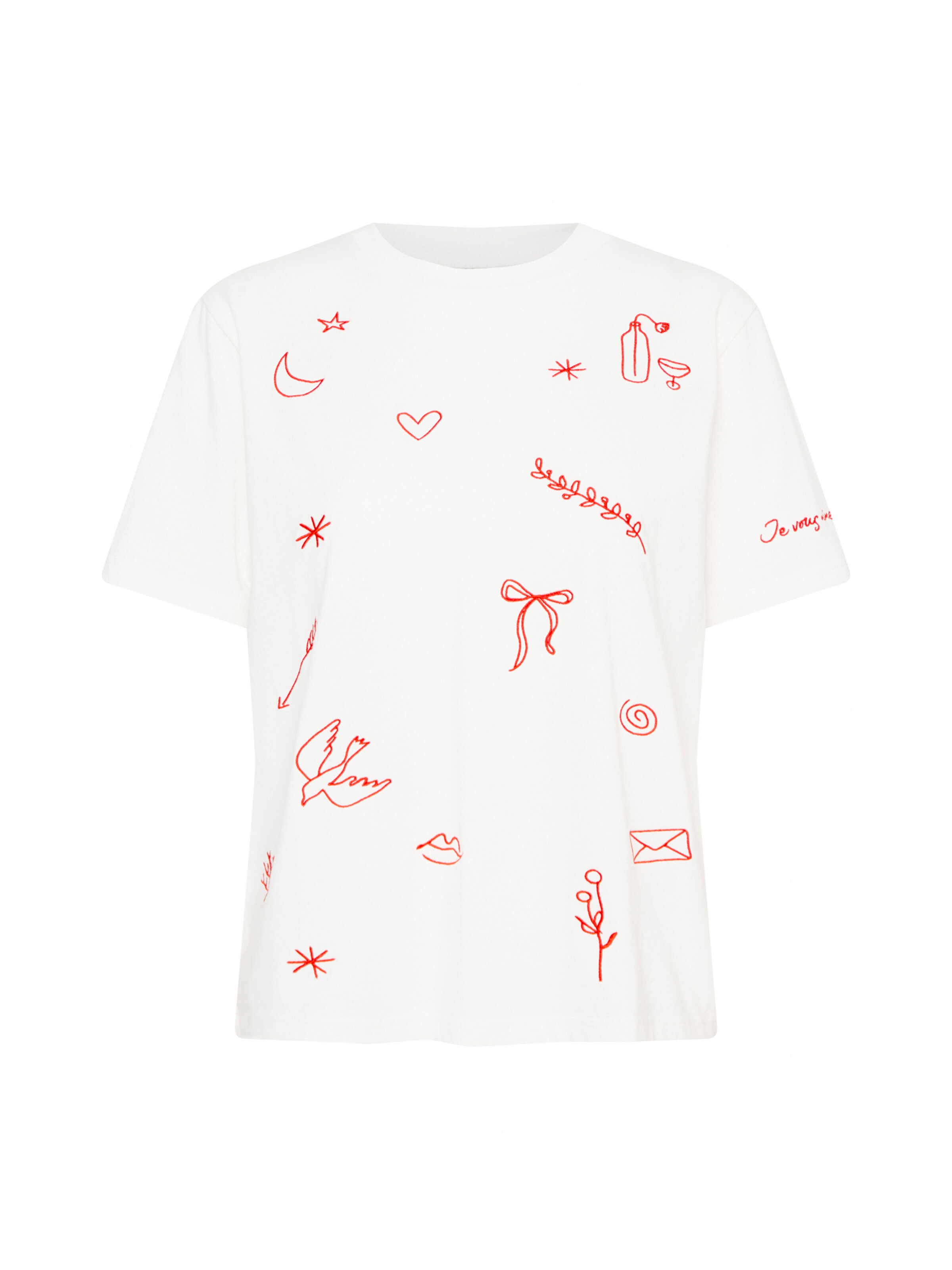 ICHI T-shirt 'MAJOU' i beige: framsida