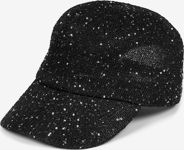styleBREAKER Cap 'Gewebtes Baseball Cap Pailletten' in Black: front