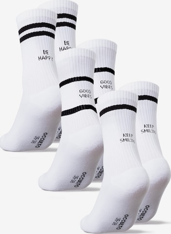Occulto Athletic Socks 'Leo' in White: front