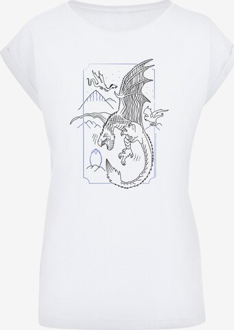 F4NT4STIC Shirt 'Harry Potter Dragon' in White: front