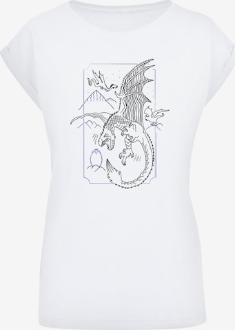 F4NT4STIC Shirt 'Harry Potter Dragon' in Weiß: predná strana