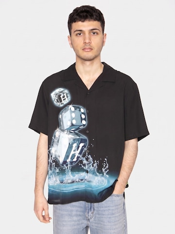 Comfort fit Camicia 'Dice' di HUF in nero
