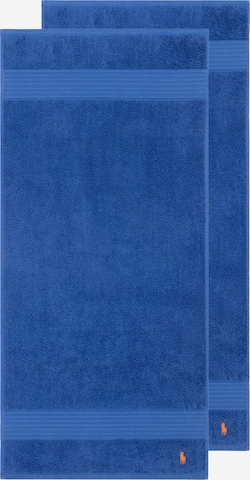 Ralph Lauren Home Towel 'Polo Player' in Blue: front