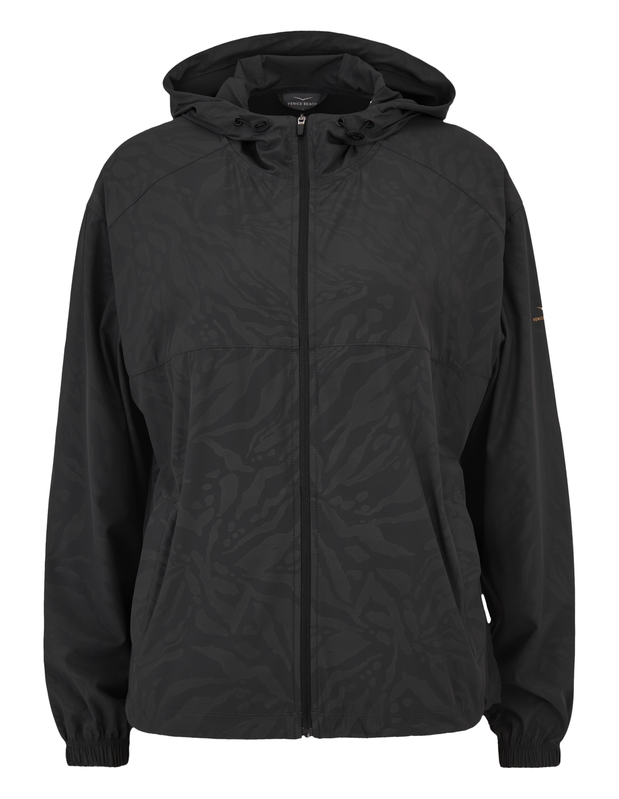 VENICE BEACH Athletic Jacket in Black: front
