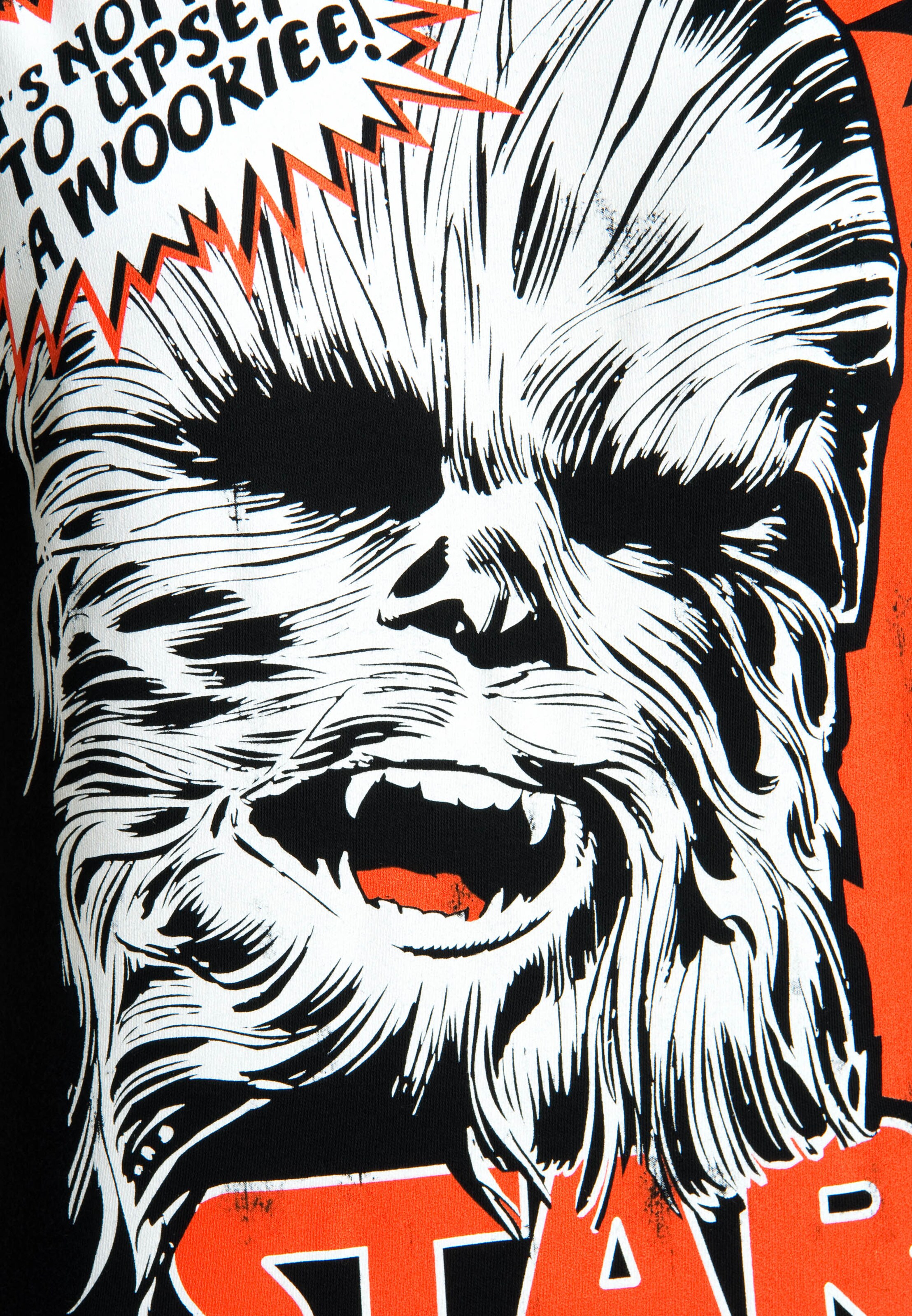 LOGOSHIRT Shirt 'Chewbacca' in Black