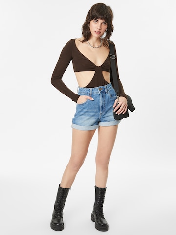 Misspap Shirt Bodysuit in Brown