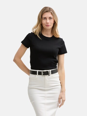 TOM TAILOR Shirt in Black: front