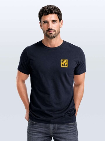 Neverless Shirt 'Think Outside'‌‌‌‌‌ in Blau: Vorderseite