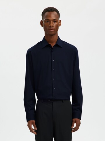 Chemise SELECTED en bleu : devant