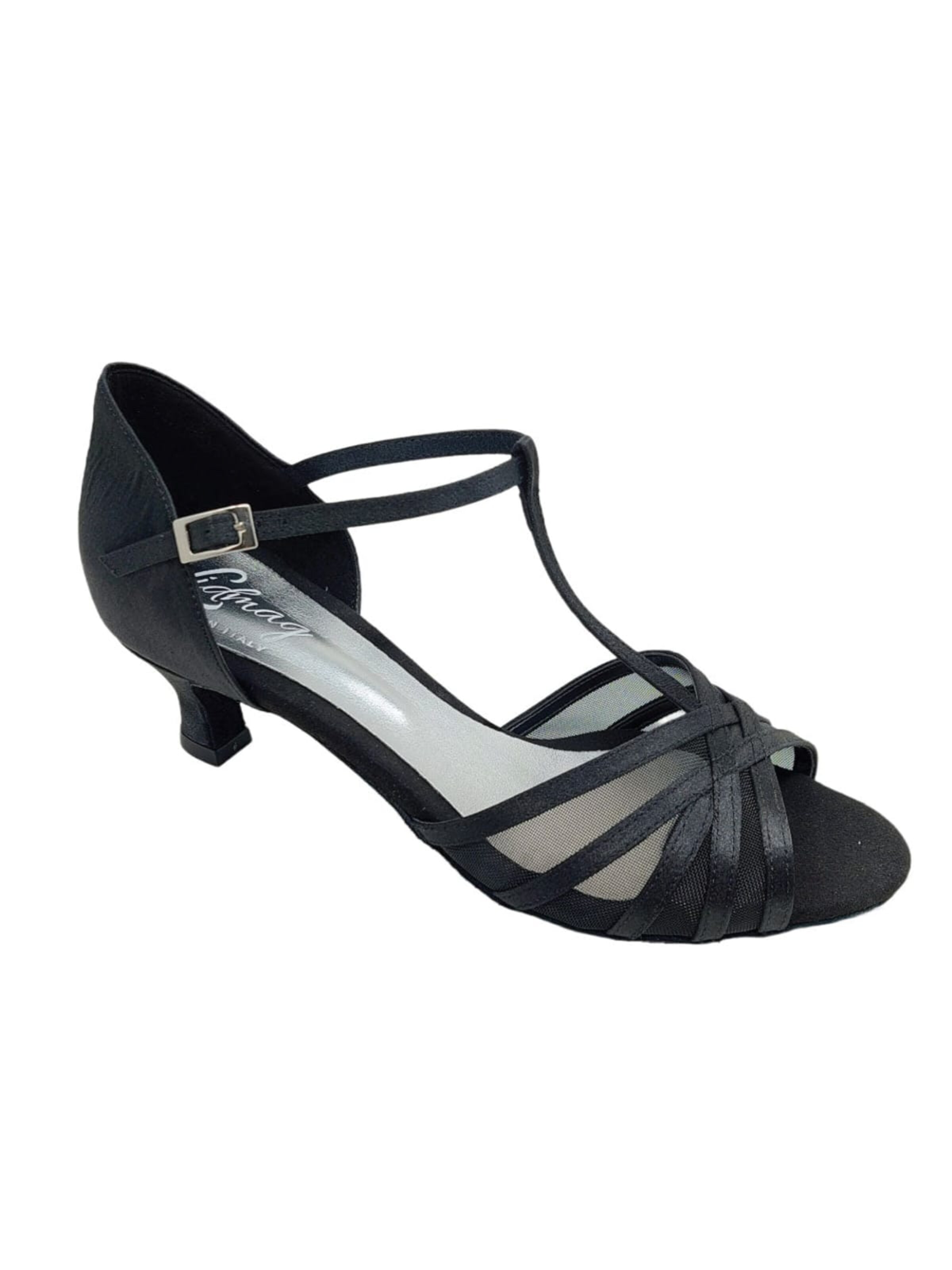 Dancing Queens Pumps 'Dancing Queens - Grace Bliss Tanzschuhe Satin - Absatz 7.0 cm flare' in Black: front