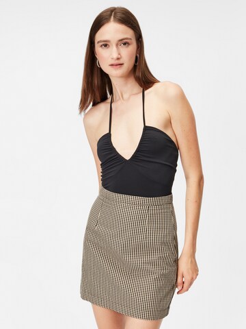 Abercrombie & Fitch Shirt bodysuit in Black: front