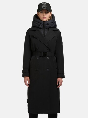 Manteau fonctionnel ' Elena ' khujo en noir : devant