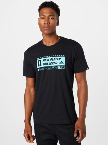 T-Shirt fonctionnel ADIDAS PERFORMANCE en noir : devant