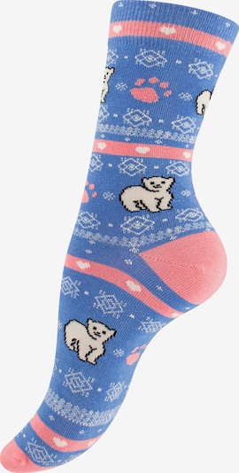 Vincent Creation Socken in 36-40 in royalblau / rosa / schwarz / weiß, Produktansicht
