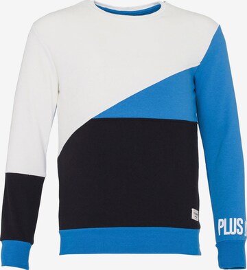 Sweat-shirt PLUS EIGHTEEN en bleu : devant