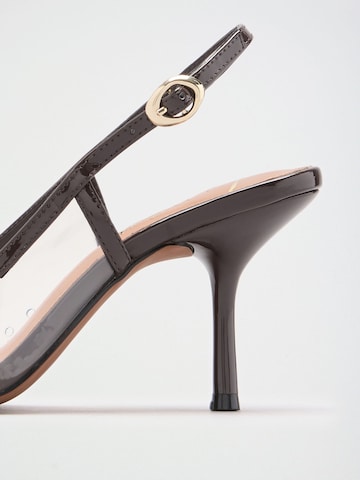 Lipsy - Sapatos abertos atrás em castanho