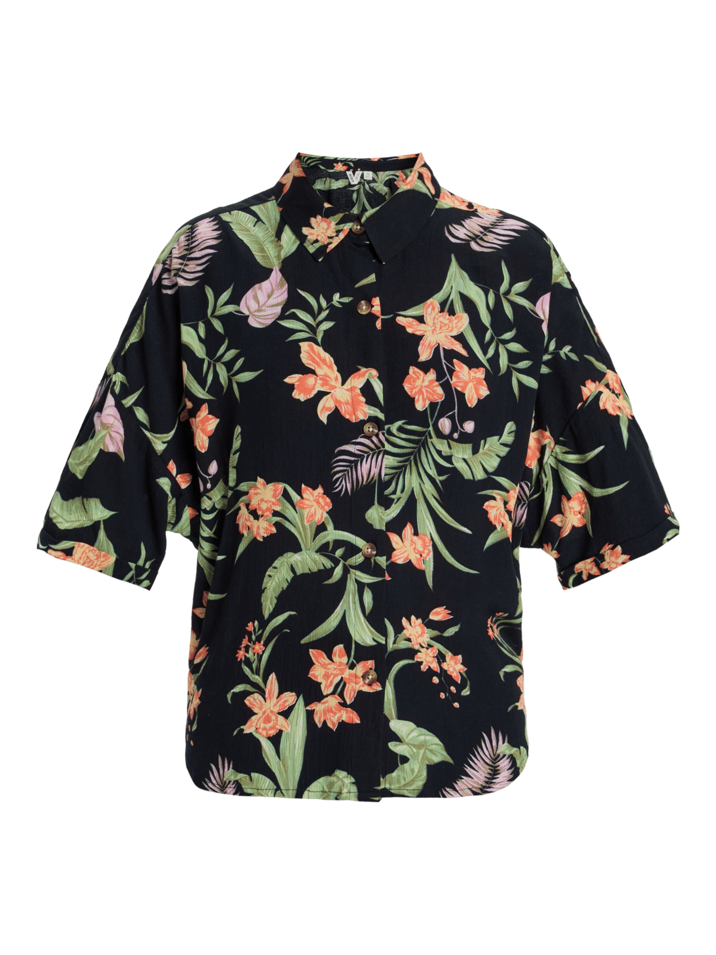 ROXY Blouse 'Beach Nostalgia' in Zwart: voorkant