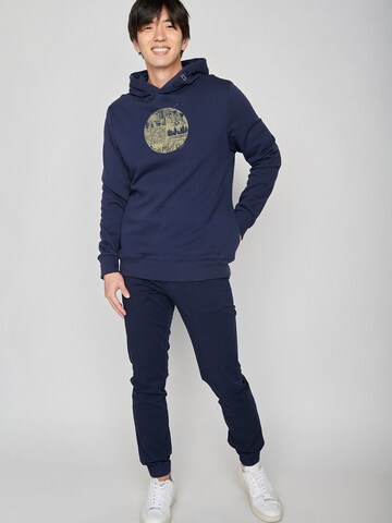 GREENBOMB Sweatshirt 'Nature Mountain Circle' in Blue