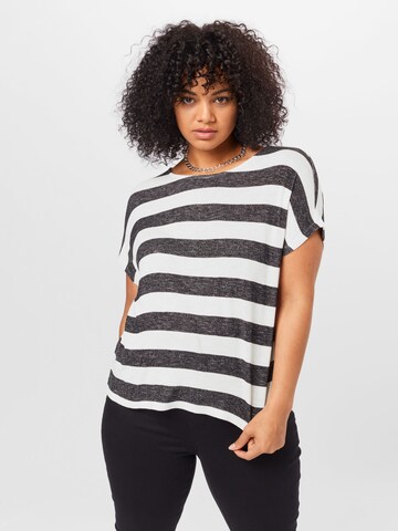 ABOUT YOU Curvy Shirt 'Lamya' in Zwart: voorkant