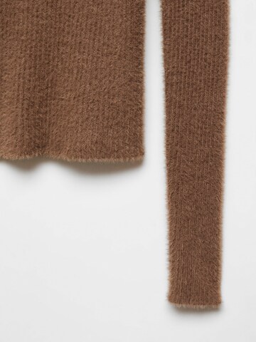 MANGO Sweter 'PEACHY' w kolorze brązowy