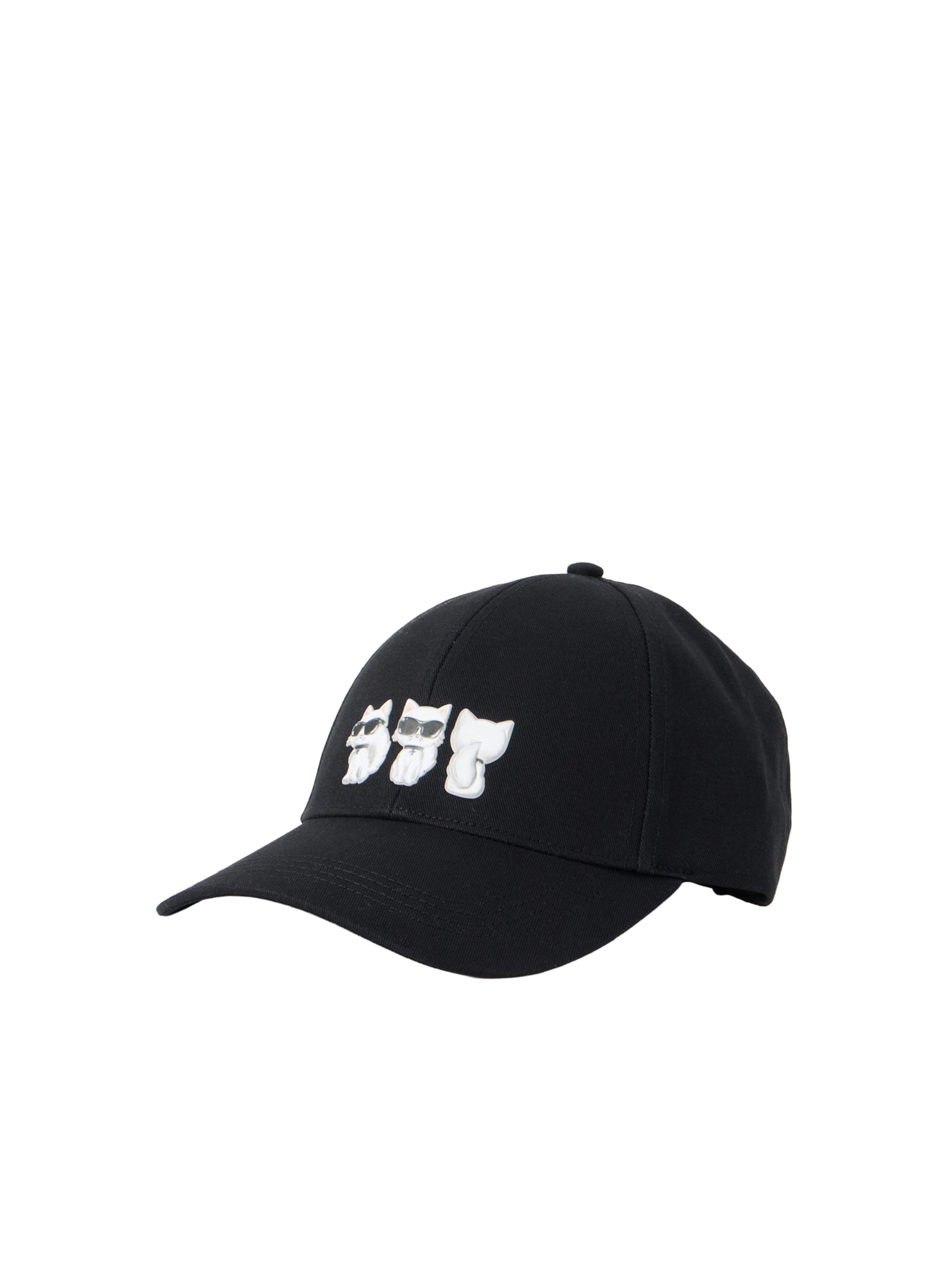 Karl Lagerfeld Cap 'Ikon' in Black: front