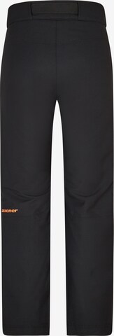 ZIENER Regular Workout Pants 'AKANDO' in Black