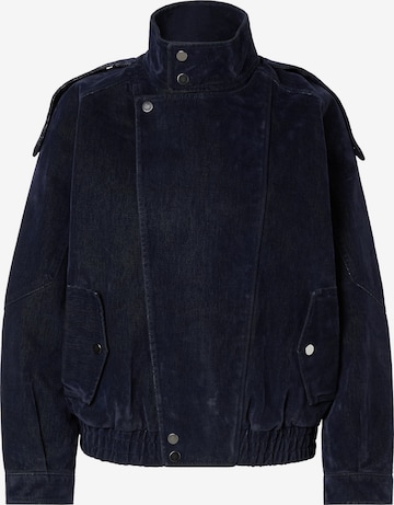 Abercrombie & Fitch Přechodná bunda – modrá: přední strana