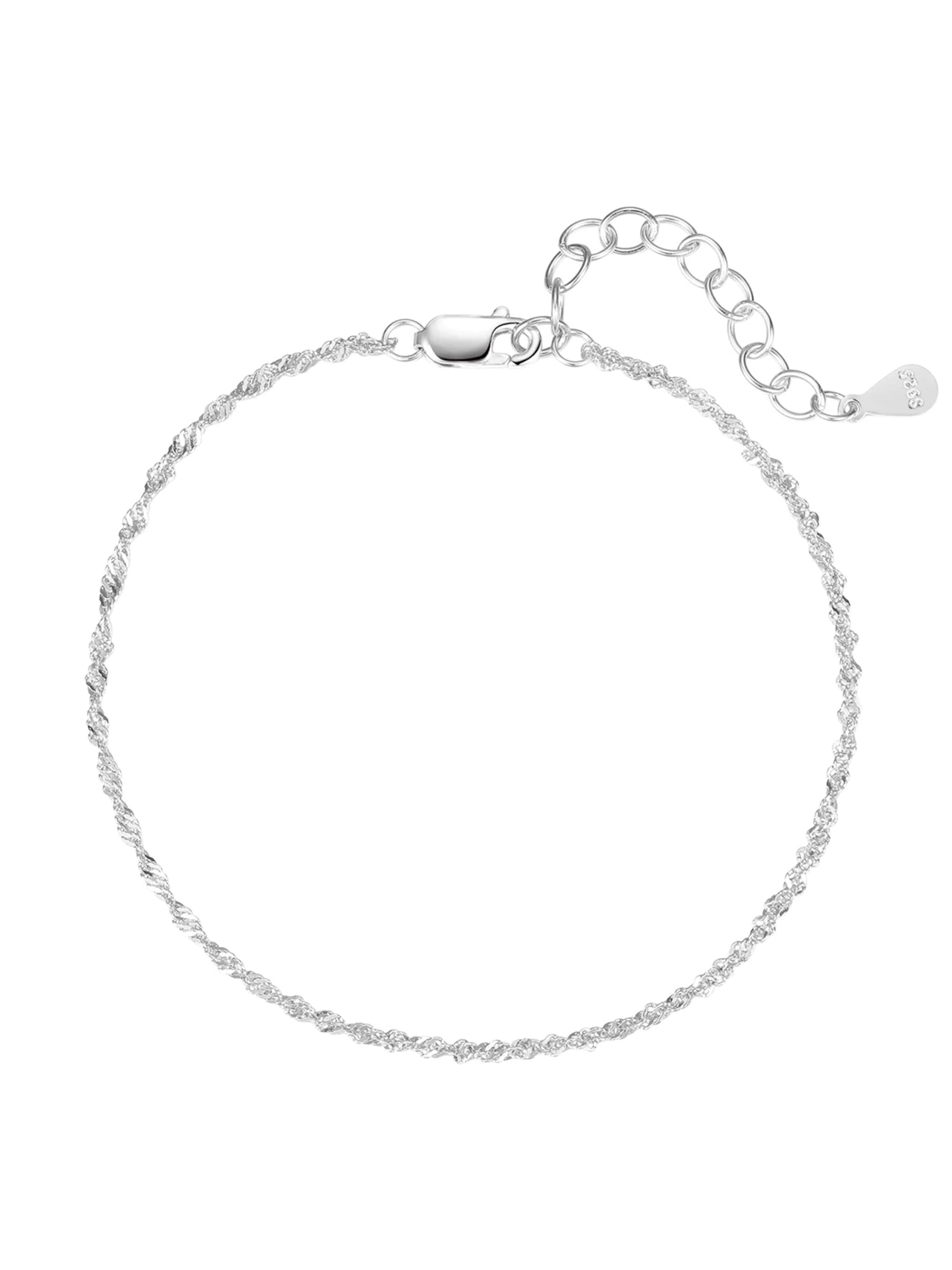 Hey Happiness Bracelet 'Soft Twist' in Silver: front