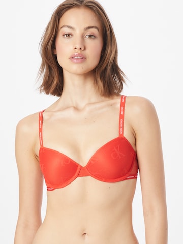 Invisible Soutien-gorge Calvin Klein Underwear en rouge : devant