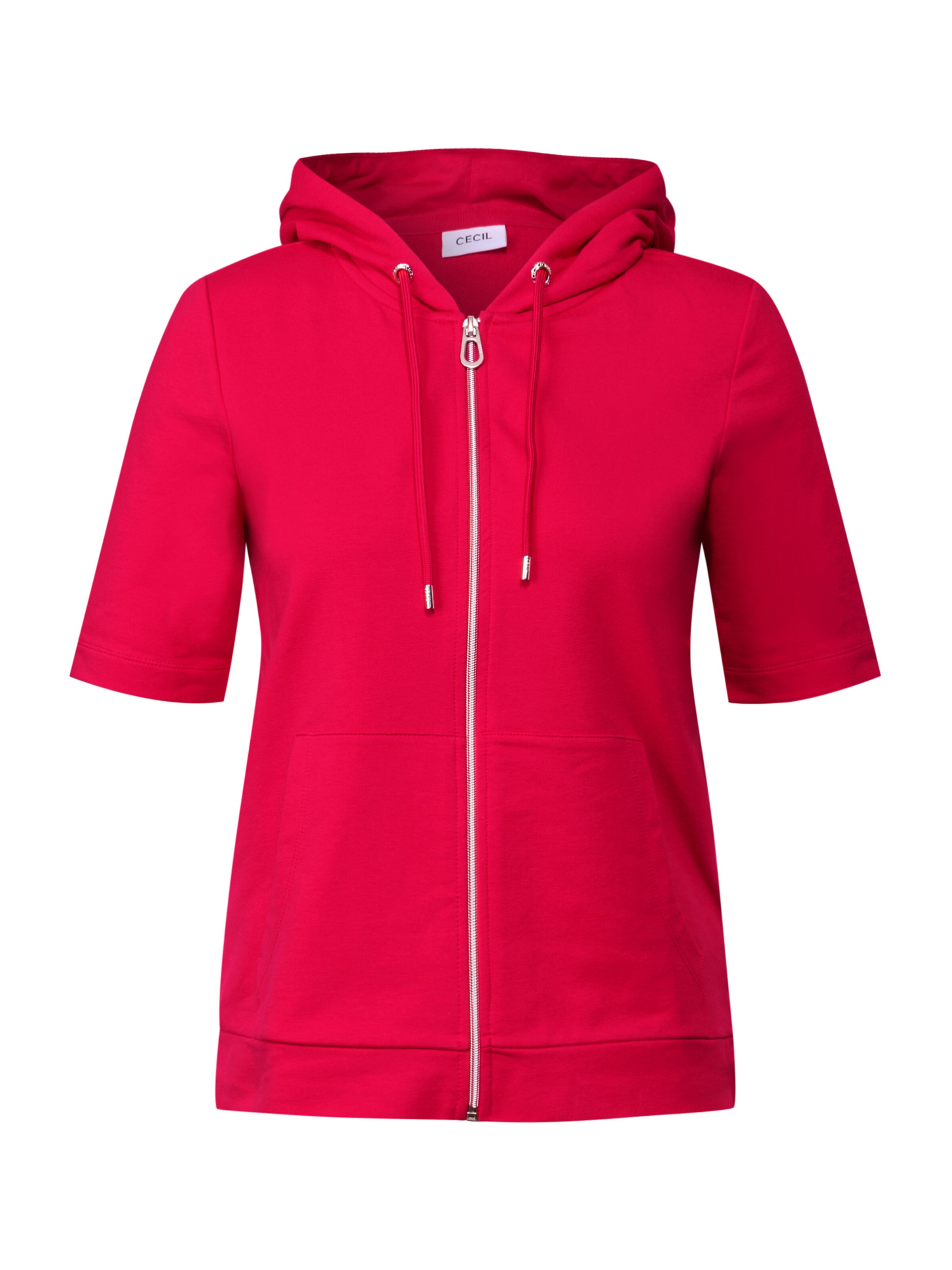 CECIL Sweatjacke in Rot: Vorderseite