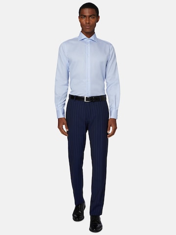 Boggi Milano Slim fit Zakelijk overhemd in Blauw