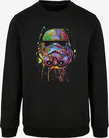 F4NT4STIC Sweatshirt 'Star Wars Stormtrooper Paint Splats' in Schwarz: predná strana