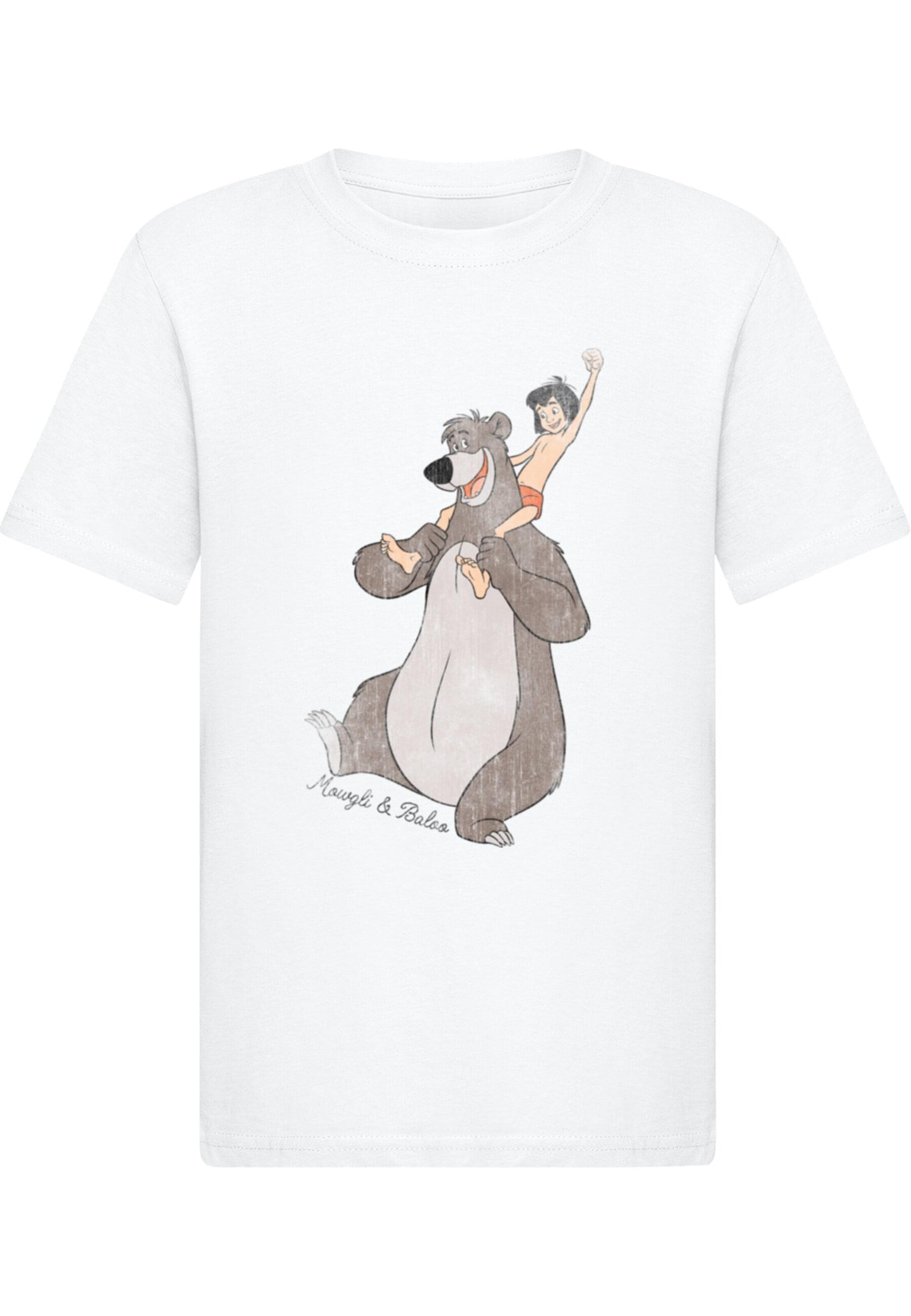 T-Shirt 'Jungle Book - Mowgli And Baloo' ABSOLUTE CULT en blanc : devant