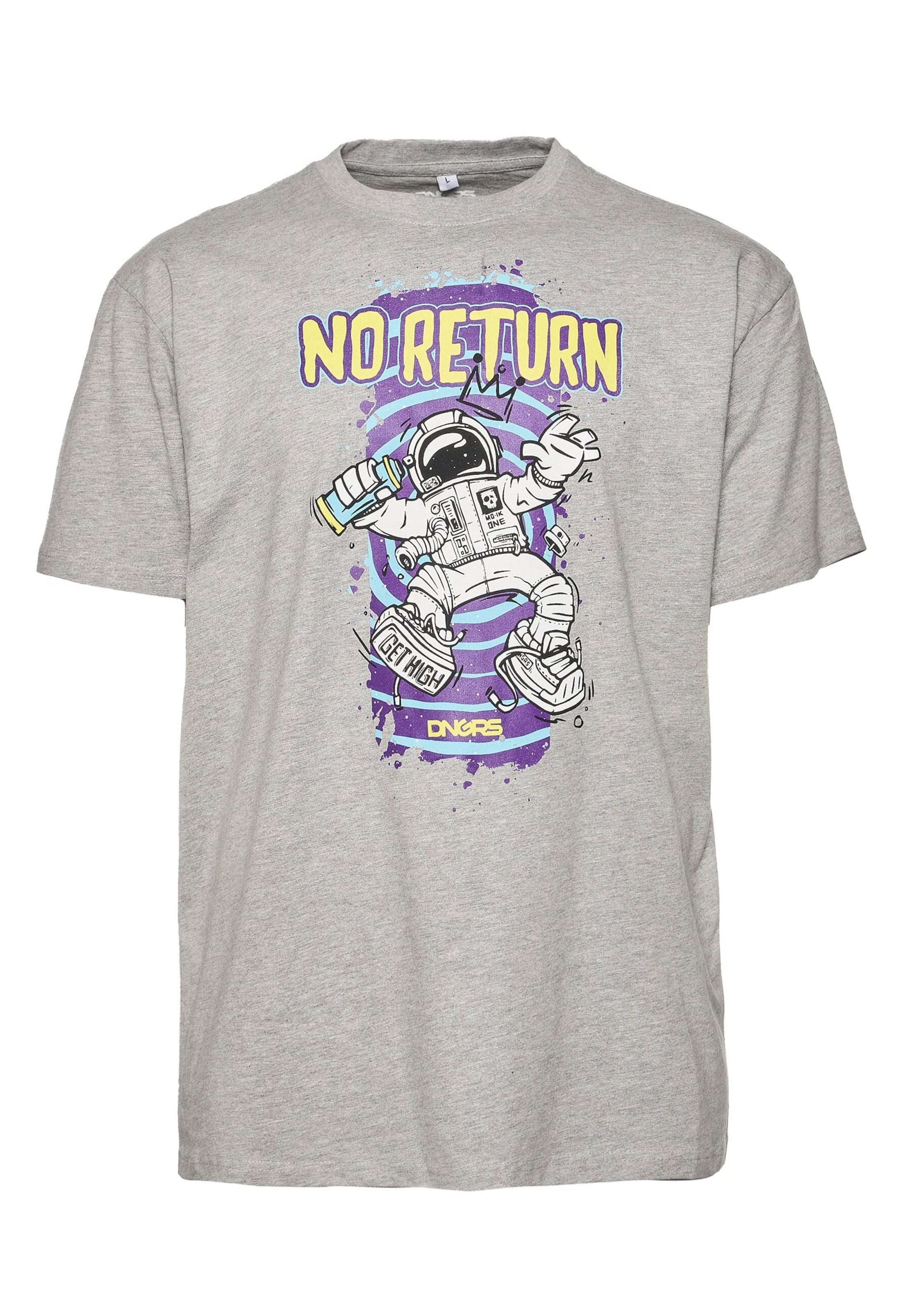 Dangerous DNGRS T-Shirt 'No Return' in Grau: Vorderseite