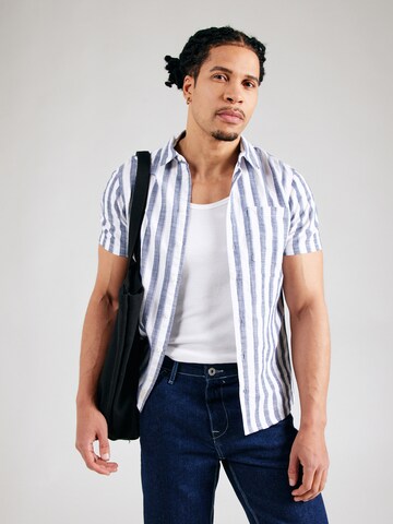 BLEND Regular fit Button Up Shirt 'HARUN' in White: front
