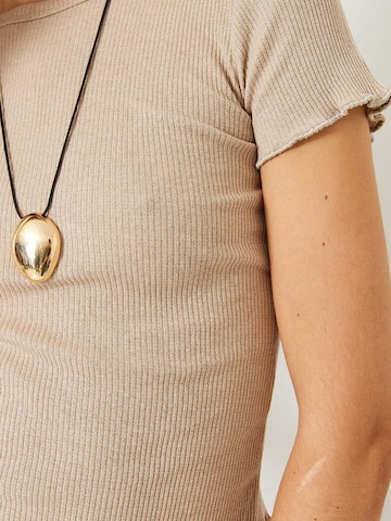T-shirt Bianco Lucci en beige