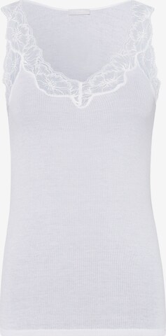 Hanro Top ' Lace Delight ' in Wit: voorkant
