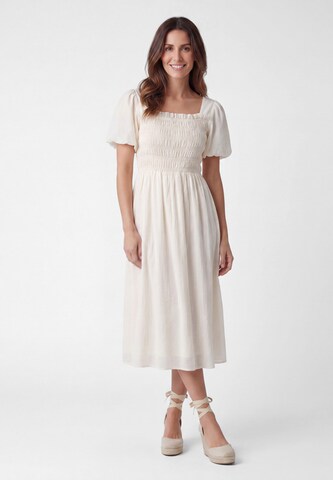 Robe Usha en beige : devant