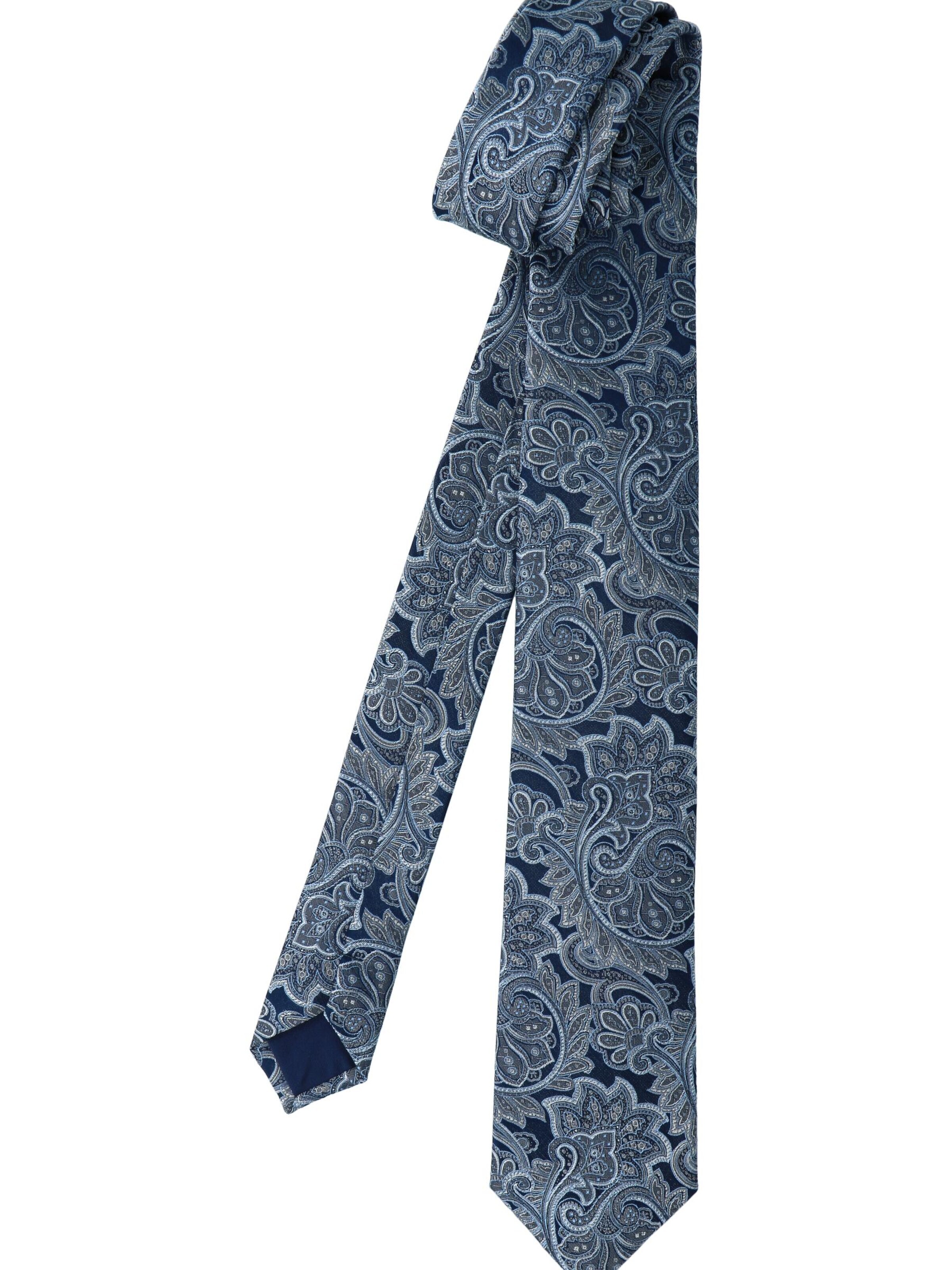 WILLEN Tie 'Marine Paisley' in Grey