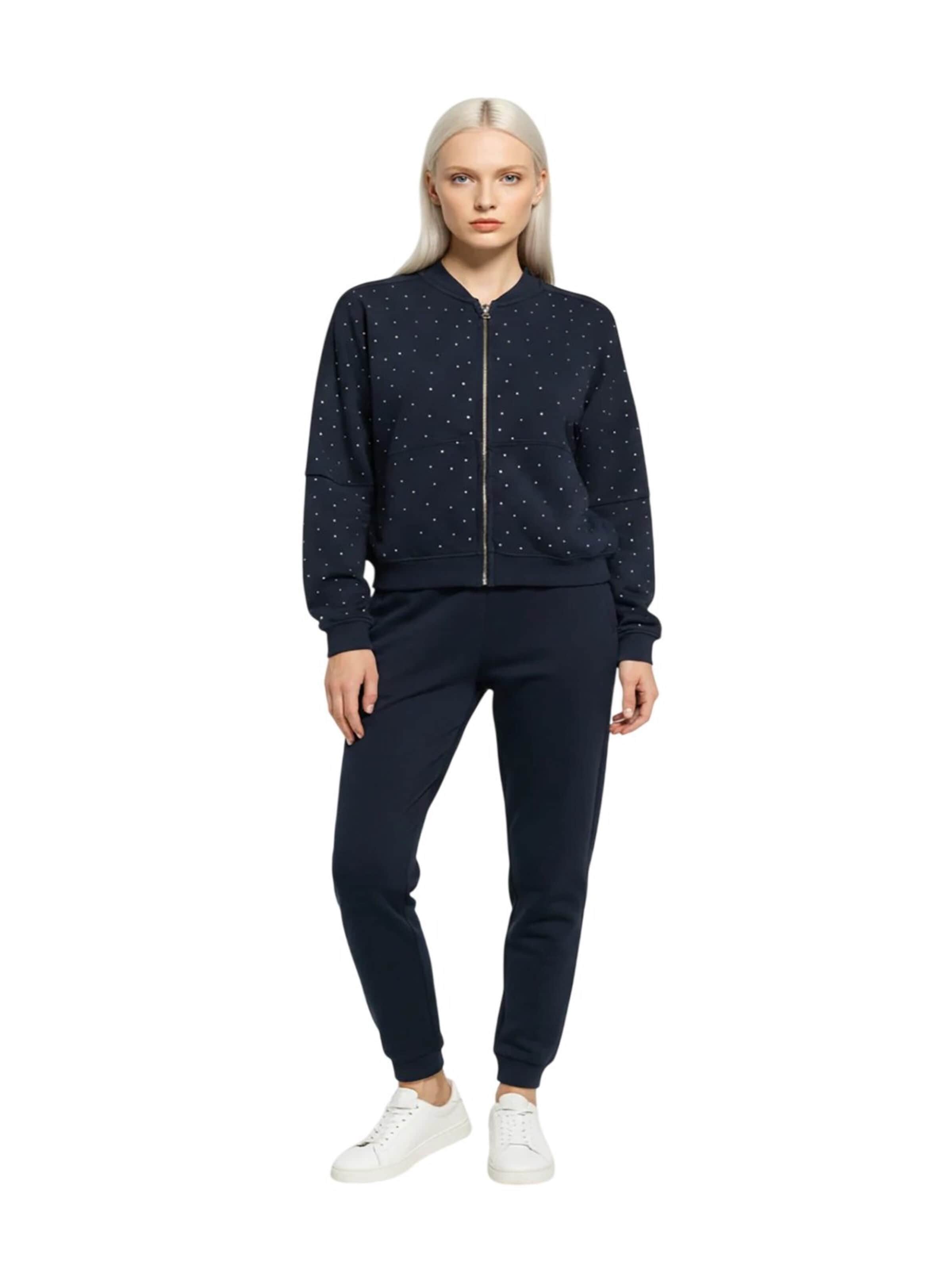 Alexa Dash Sweat jacket in Blue: front