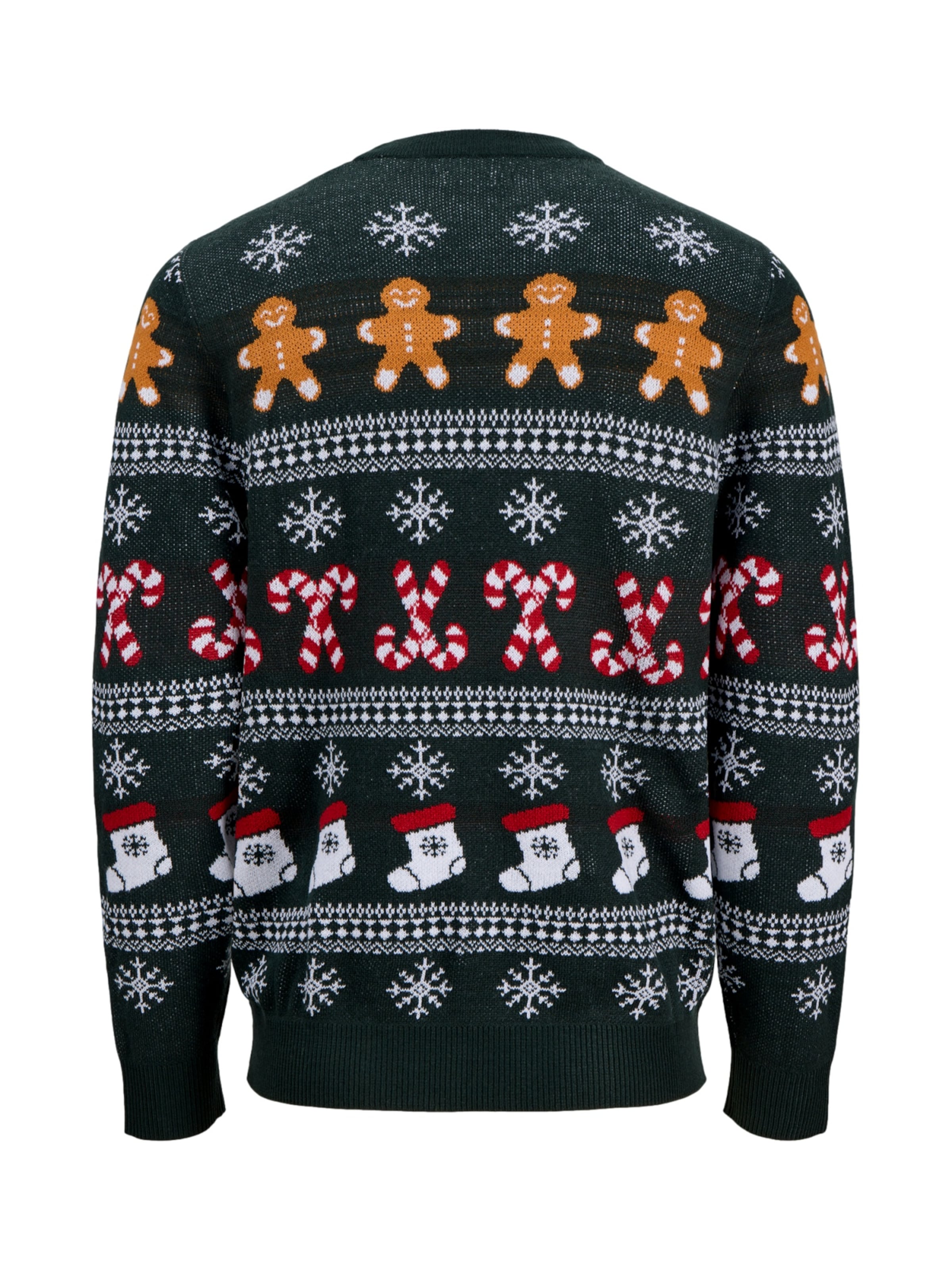 Jack & Jones Junior Sweater 'JJXmas Santa' in Green