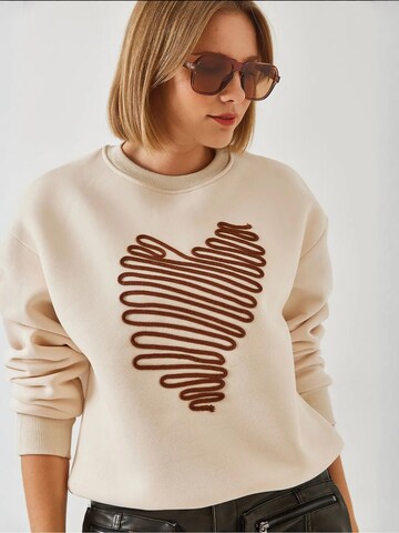 Bianco Lucci Sweatshirt in Beige