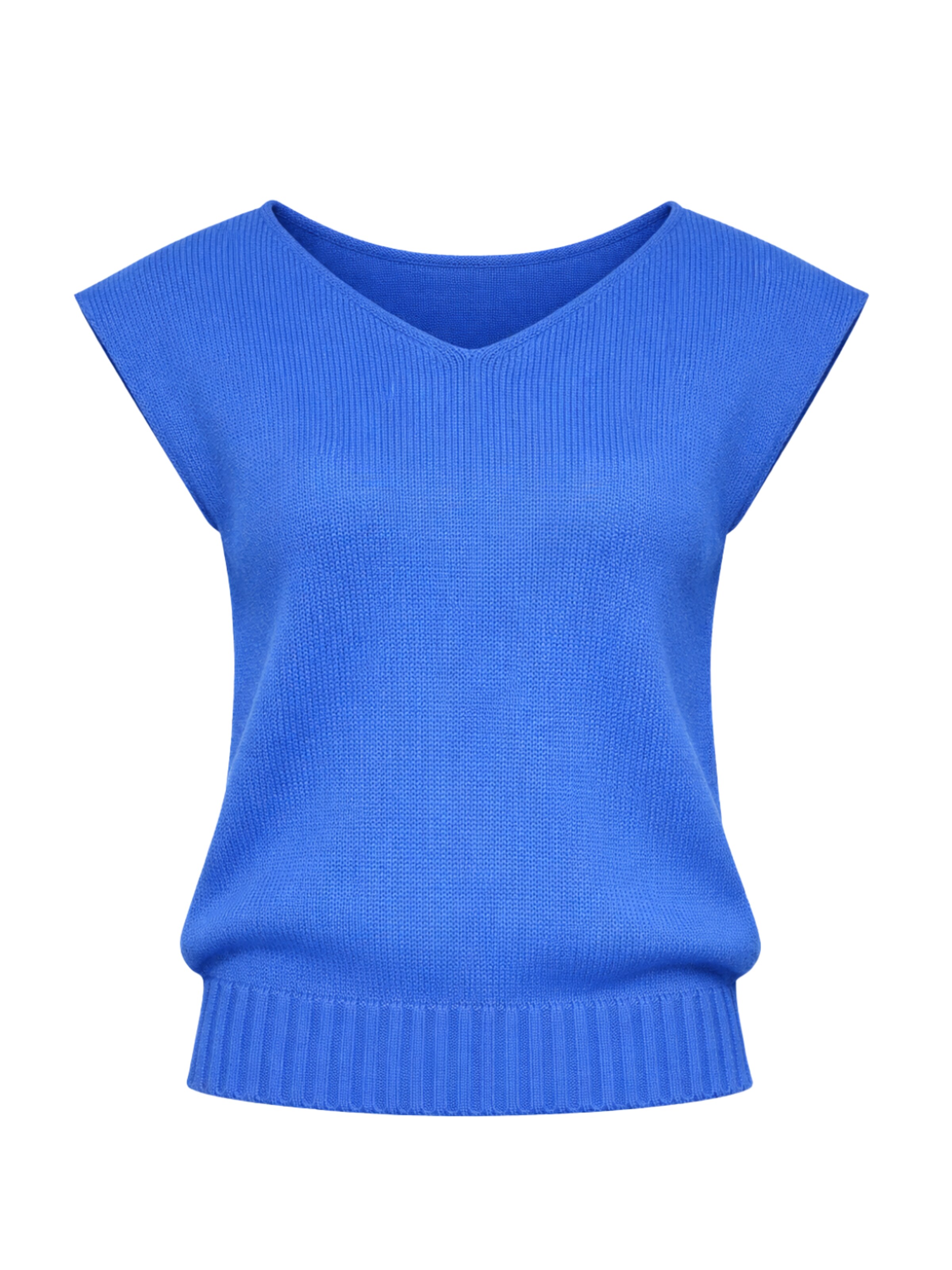 Süel knitwear - Top de punto 'Carlos' en azul: frente