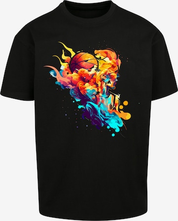 F4NT4STIC T-Shirt 'Basketball Sports Collection - Abstract player' in Schwarz: Vorderseite